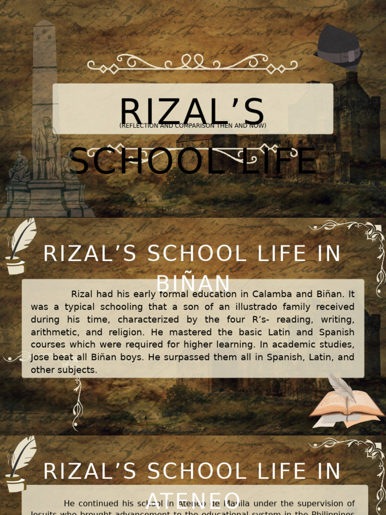 Rizal's School Life: Then and Now | PDF | Learning