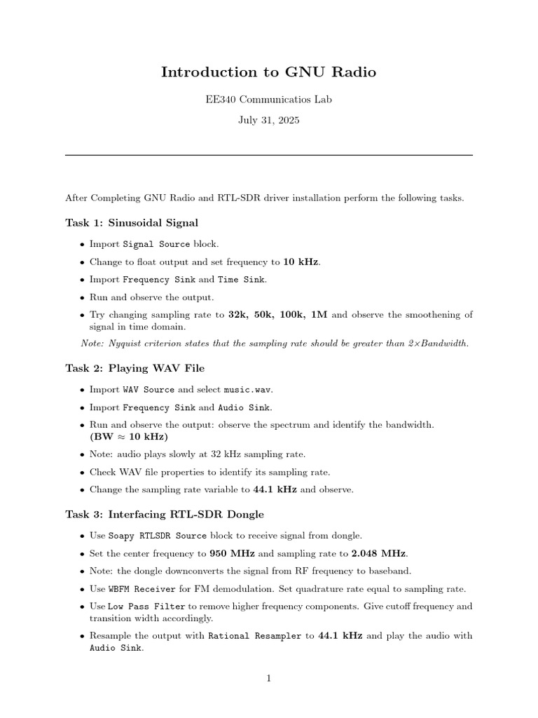 Introduction To GNU Radio | PDF