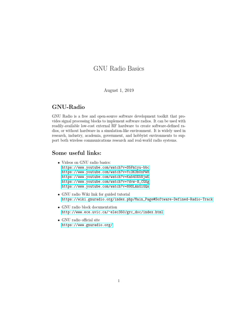 GNU Radio Resources | PDF