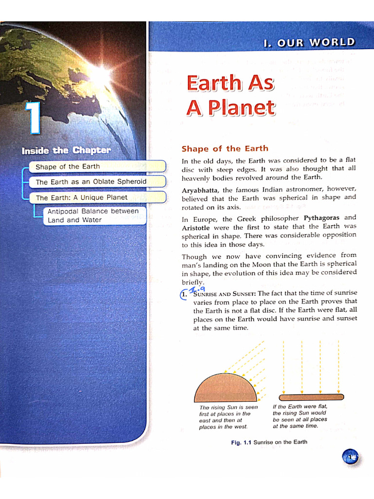 (Exercise Solutions) Ch. 1 - Earth As A Planet | PDF