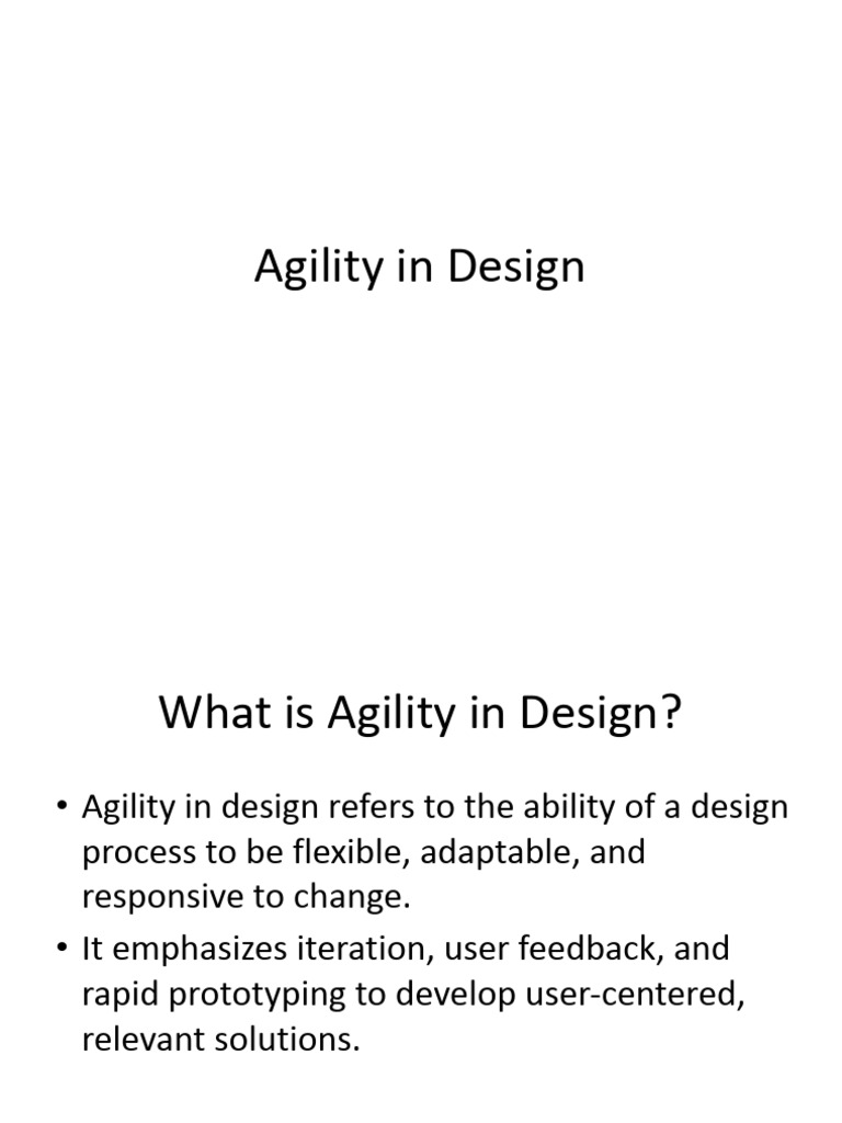 Understanding Agility in Design Principles | PDF