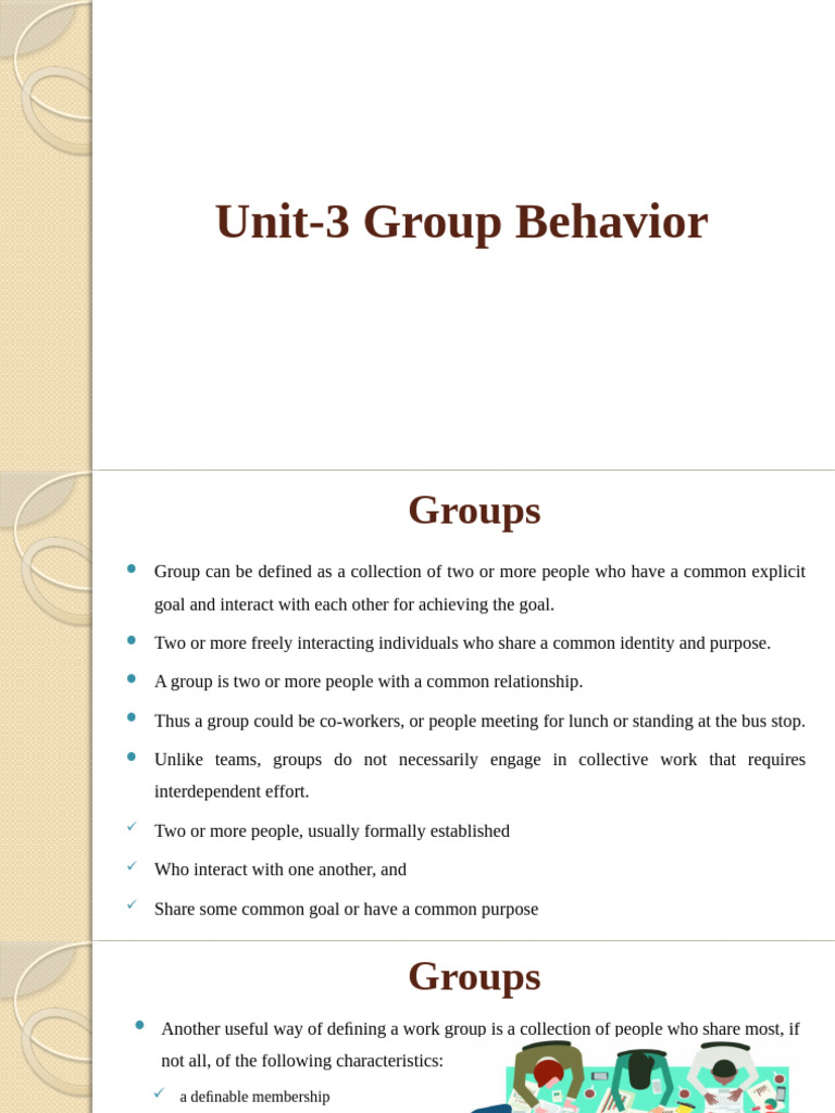 Unit - 3 Group Dev Part 1 | PDF | Group Cohesiveness | Brainstorming