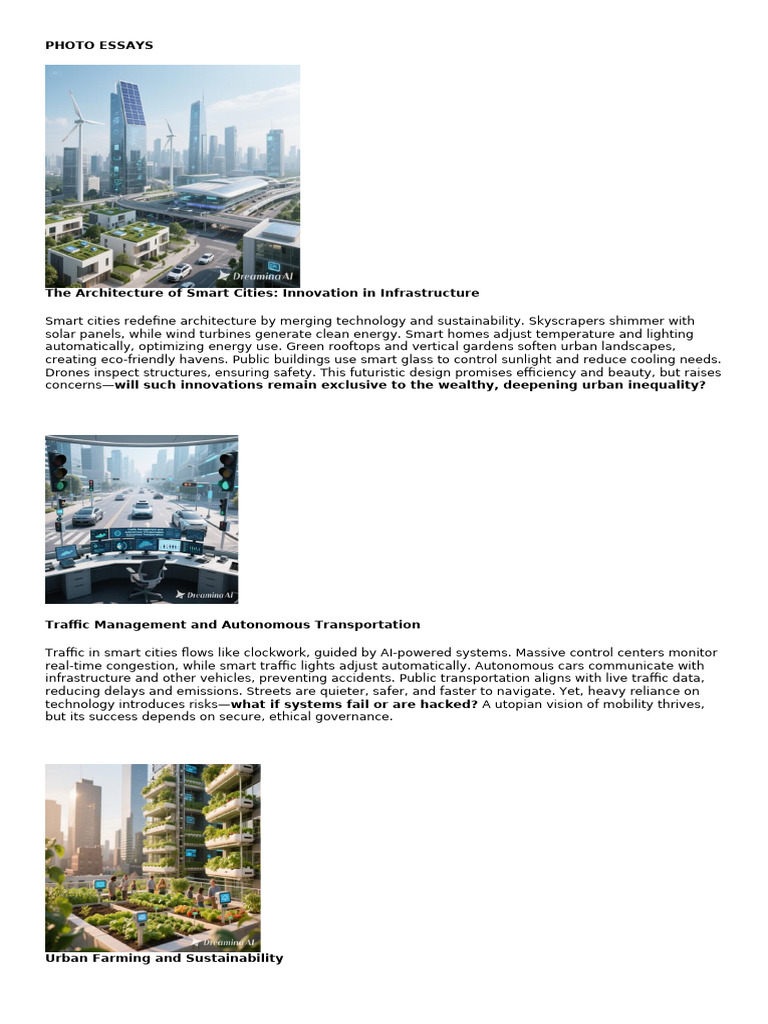 Smart Cities: Innovation and Challenges | PDF | Urban Agriculture | City