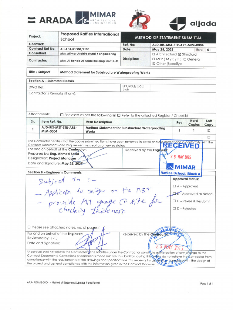 Substructure Waterproofing Method Statement | PDF | Quality Assurance ...