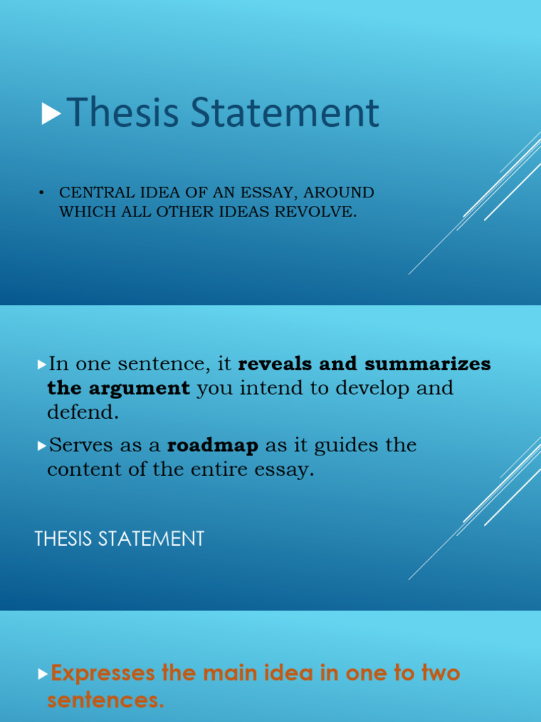 Effective Thesis Statement Guide | PDF | Essays | Human Communication