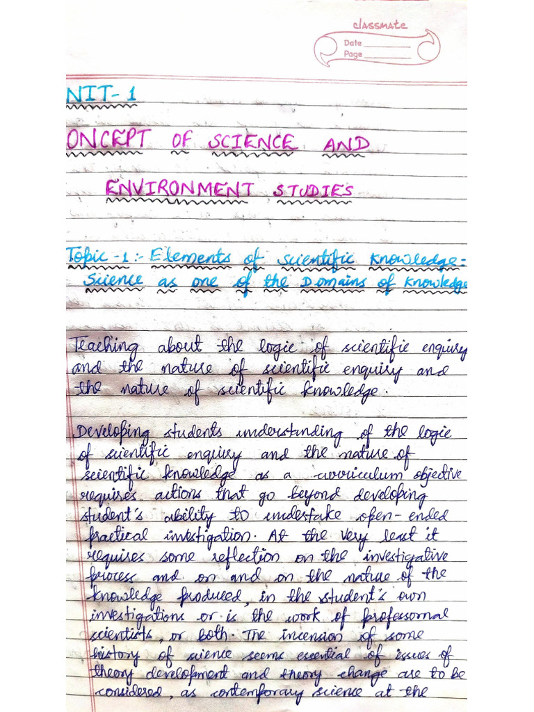 Evs Science (Unit-1) | PDF