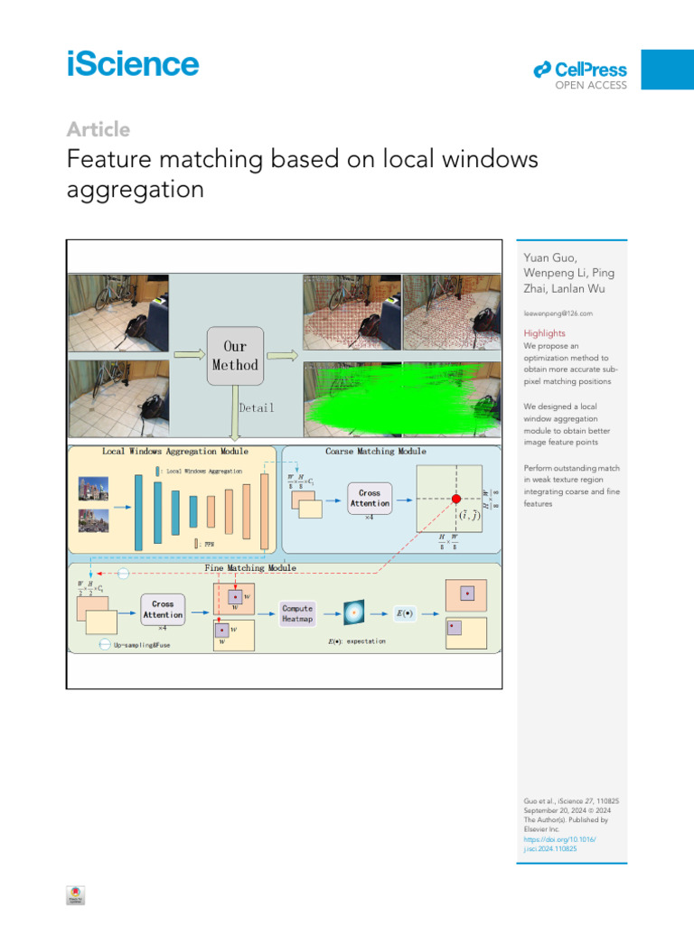 Local Window Aggregation for Feature Matching | PDF | Matrix ...