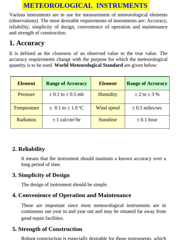 Essential Meteorological Instruments Guide | PDF | Meteorology | Atmosphere