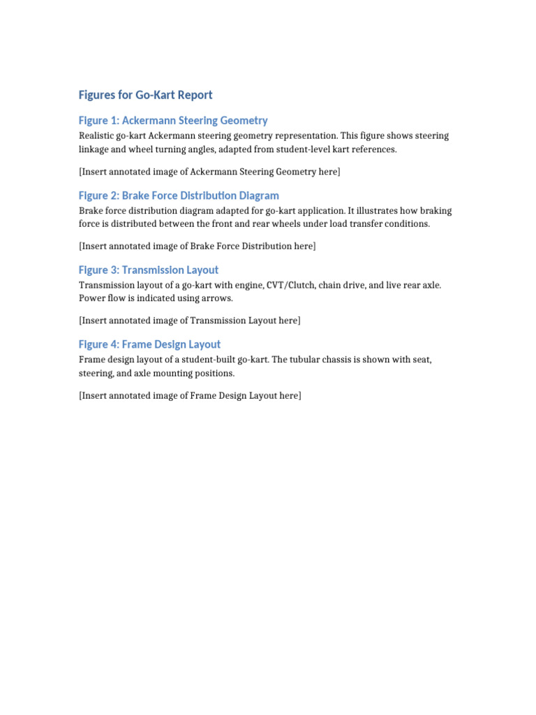 Go-Kart Design and Mechanics Diagrams | PDF