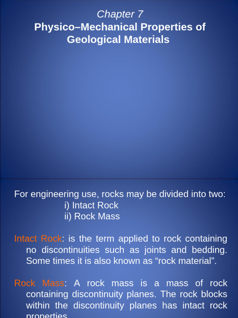Physico-Mechanical Properties of Rocks | PDF | Strength Of Materials ...