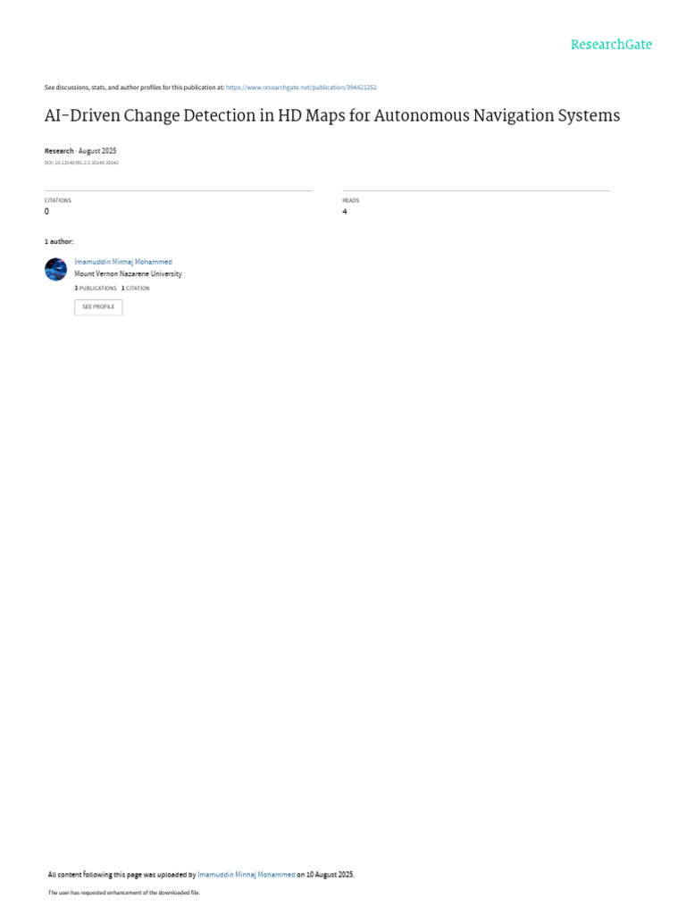 AI Change Detection for HD Maps | PDF | Artificial Intelligence ...
