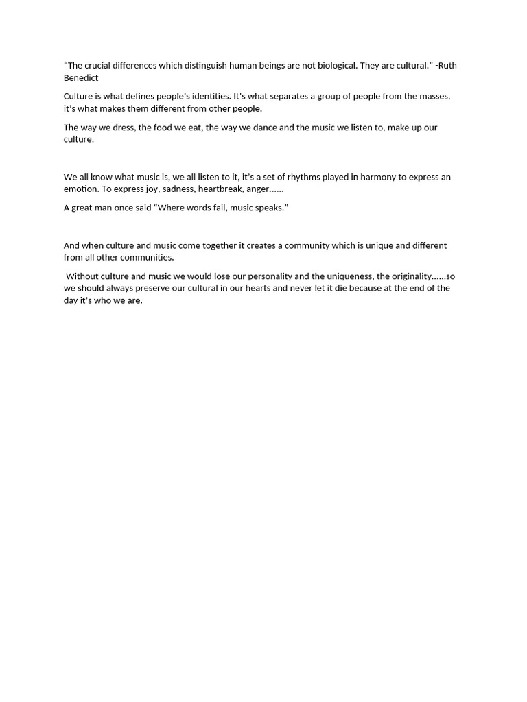 The Role of Music in Defining Culture | PDF