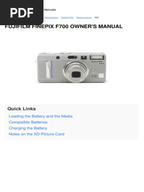 Fujifilm FinePix F700 Owner's Manual | PDF | Flash (Photography