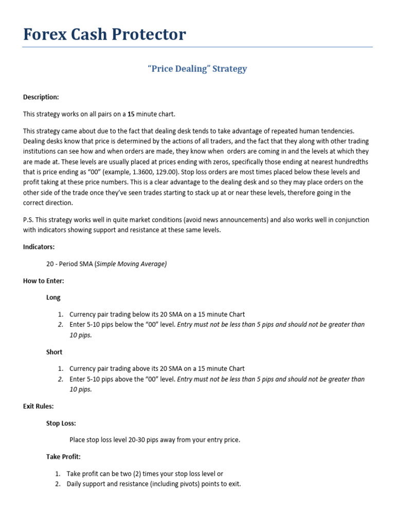 Forex Cash Protector Price Dealing Strategy | PDF | Foreign Exchange ...