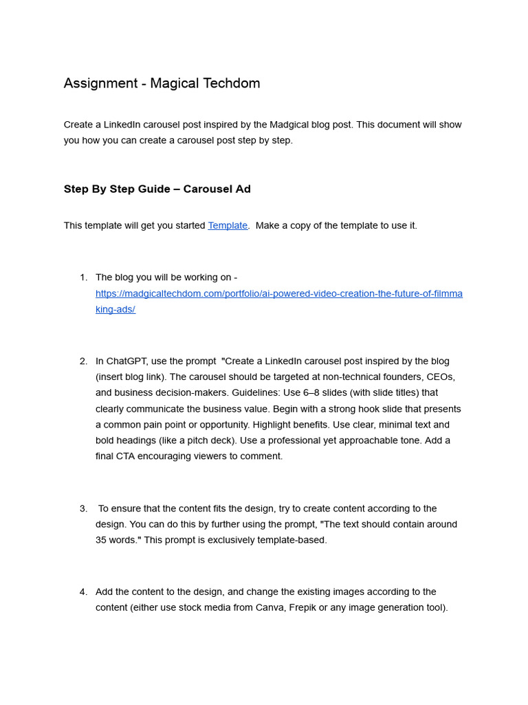 Assignment - Magical Techdom | PDF