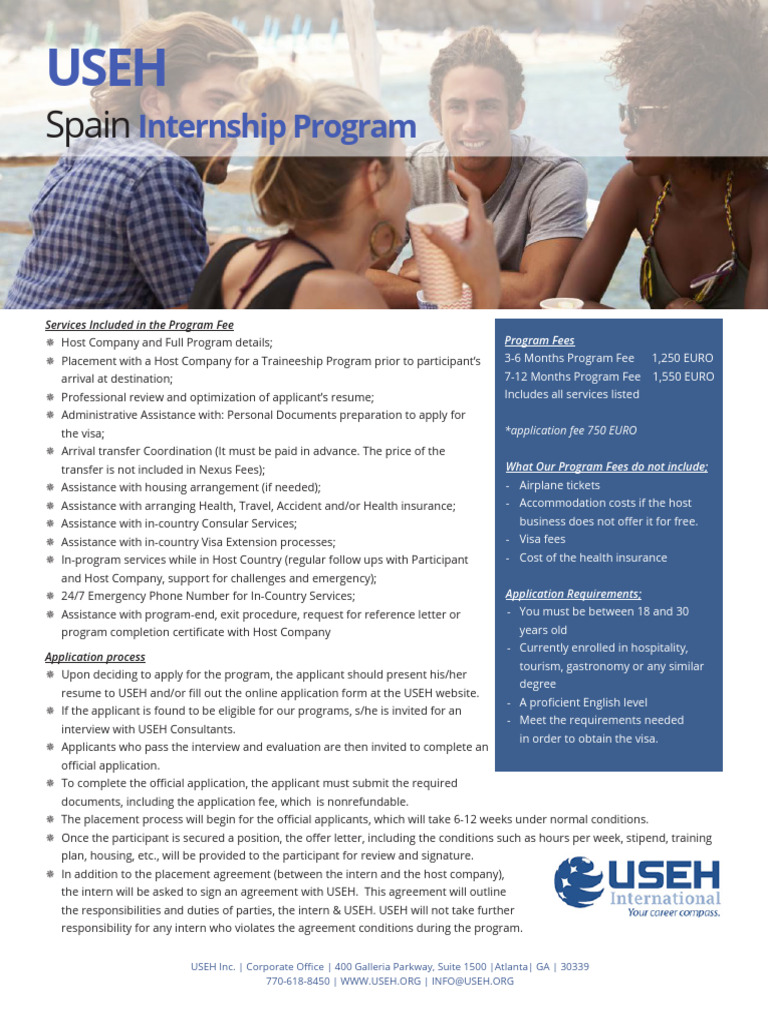 USEH Spain Internship Application Guide | PDF | Internship | Job Hunting