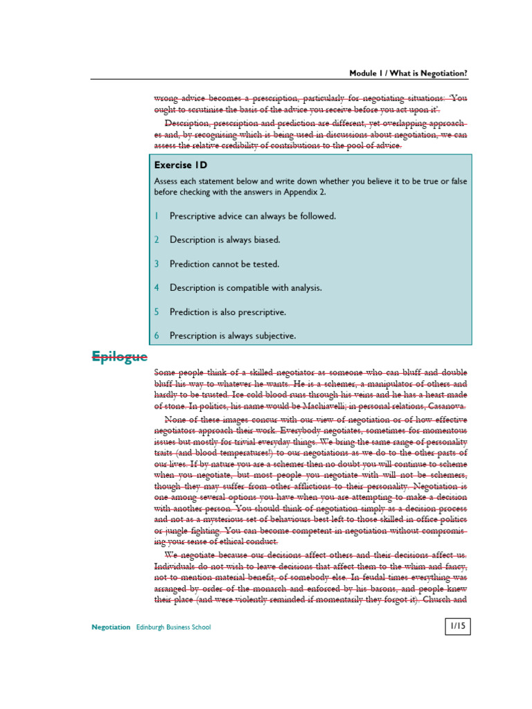 Exercise 1D | PDF | Psychological Concepts | Psychology