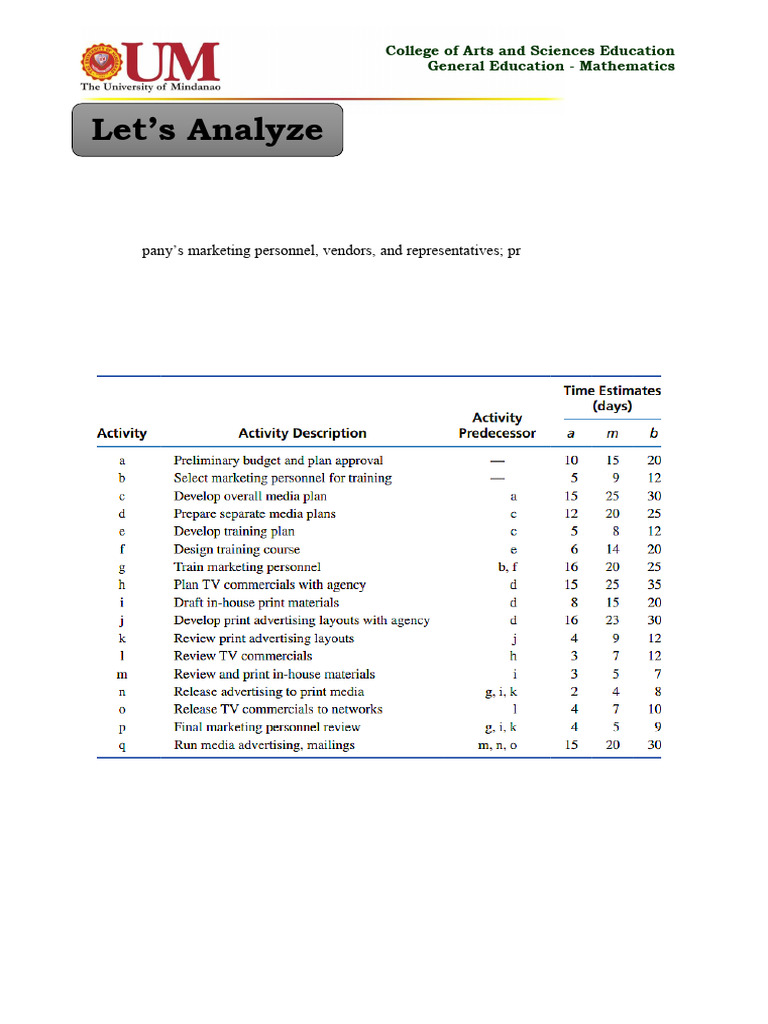 Marketing Program Project Analysis | PDF