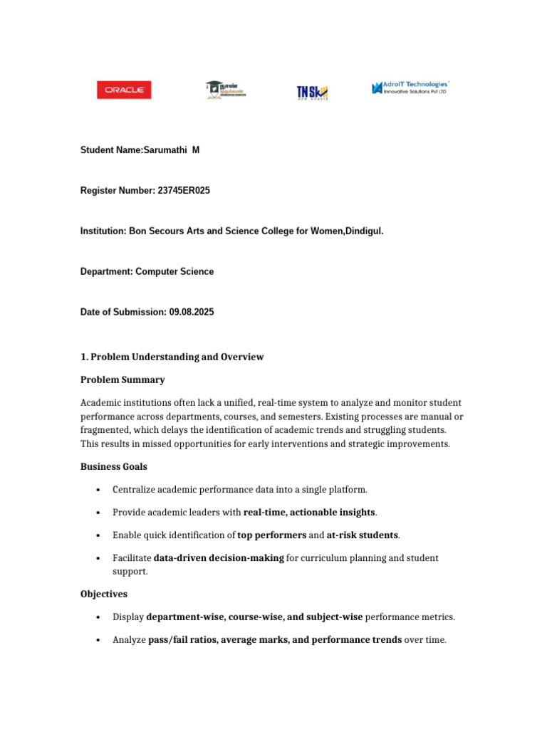 Student Performance Analytics Dashboard | PDF | Databases | Data Management