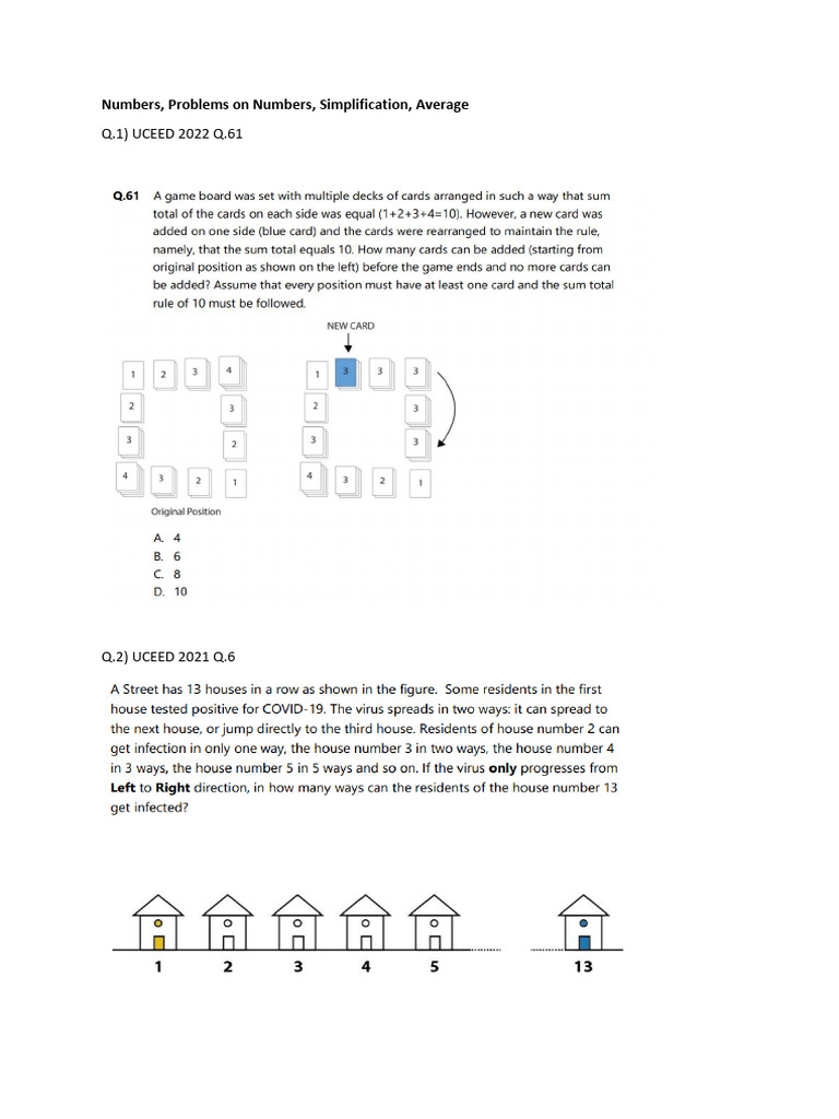 Problems On Numbers Updated 22-7 | PDF
