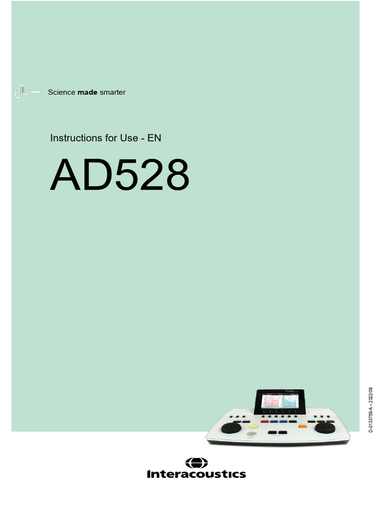 AD528 Audiometer User Manual | PDF | Waste | Headphones