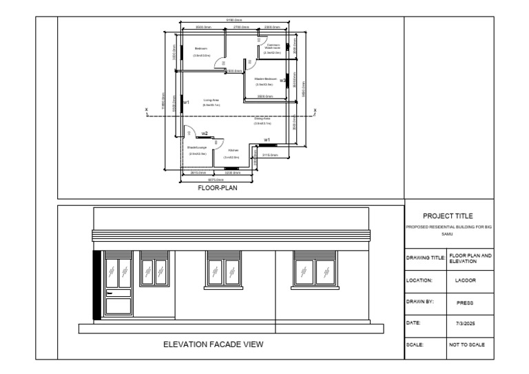 Proposed Residential Building Floor Plan | PDF