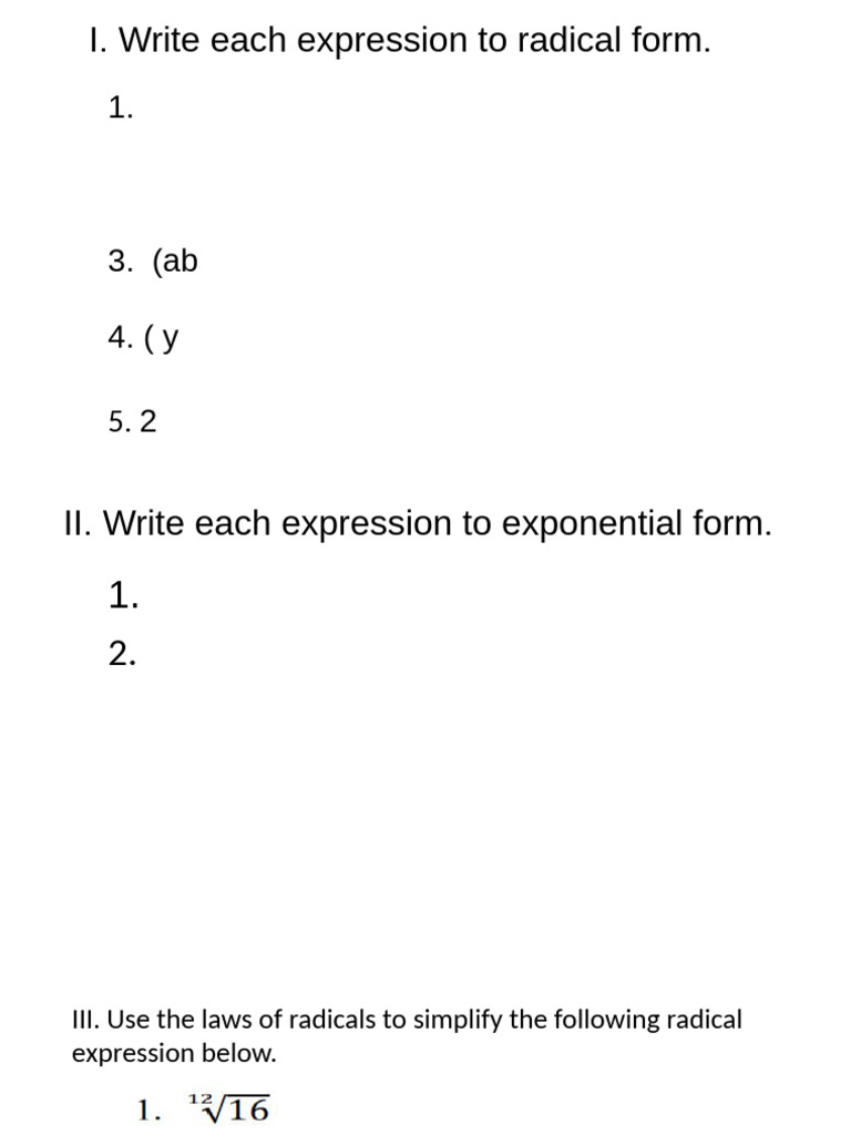 Summat Ive Test Radical | PDF