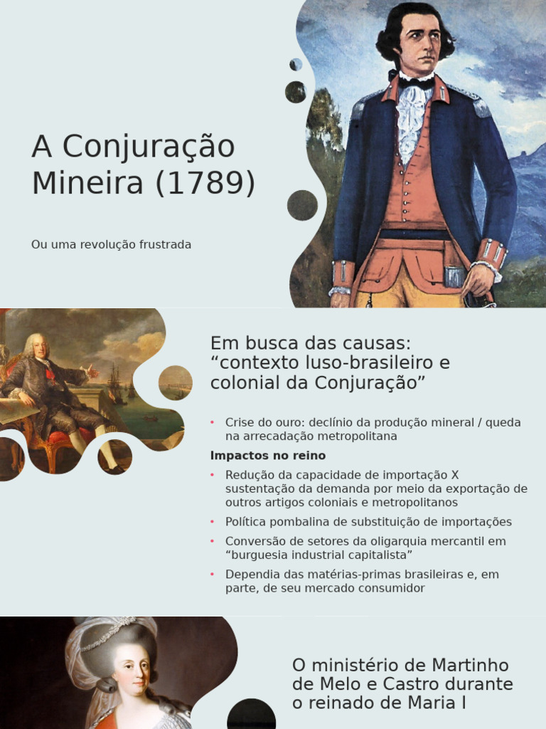 Conjuração Mineira: Causas e Personagens | PDF | Burguesia | Brasil