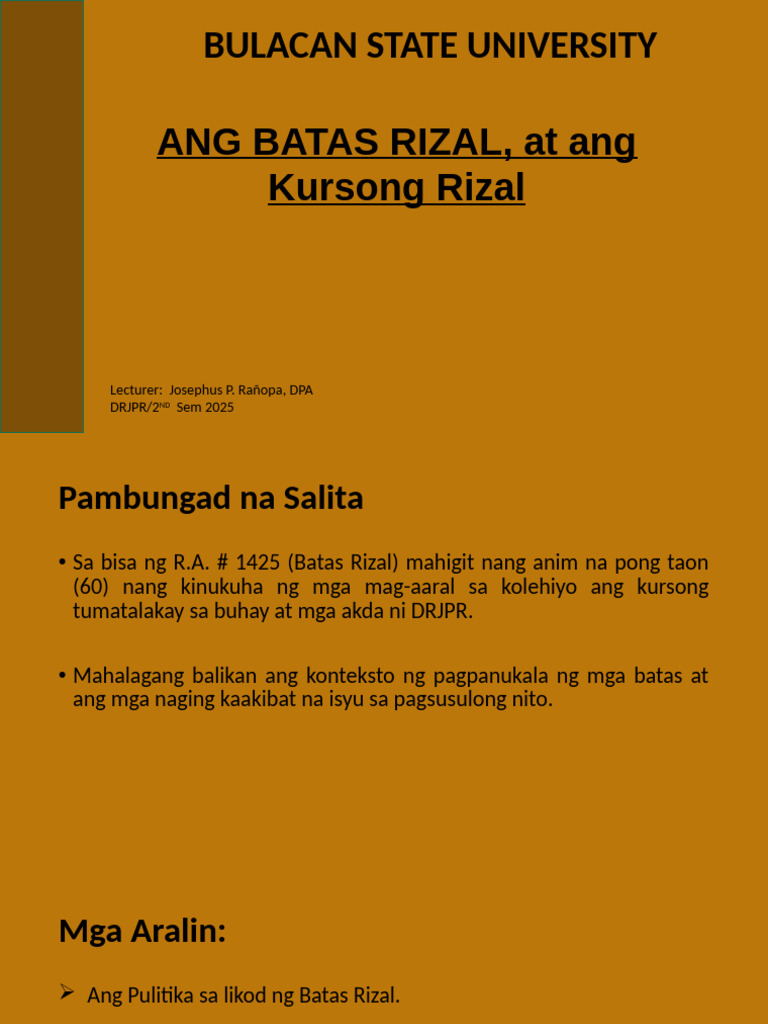 Ang-Batas-Rizal-Bilang-1425 | PDF