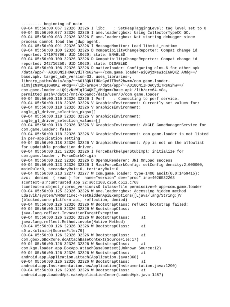 Game Loader Initialization Logs | PDF | Computer Engineering | Computing