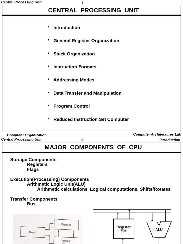 CPU Architecture and Organization Guide | PDF | Central Processing Unit ...