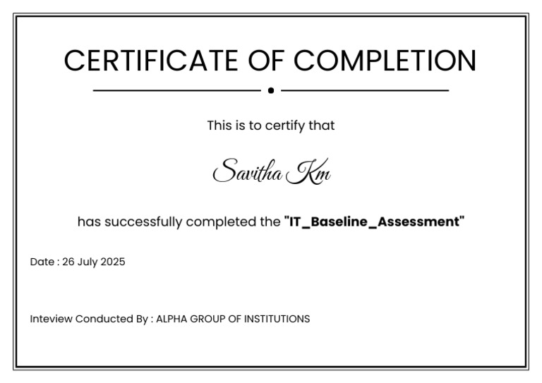 Completion Certificate | PDF