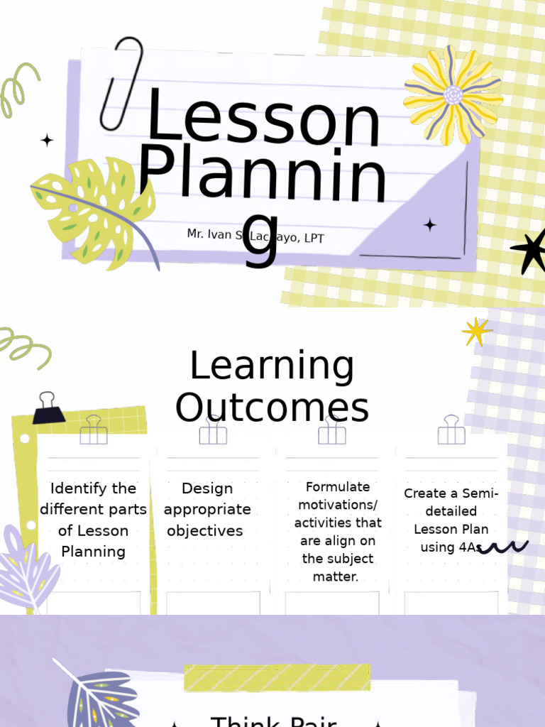 Lesson Plan Title Page Guide | PDF | Lesson Plan | Teachers