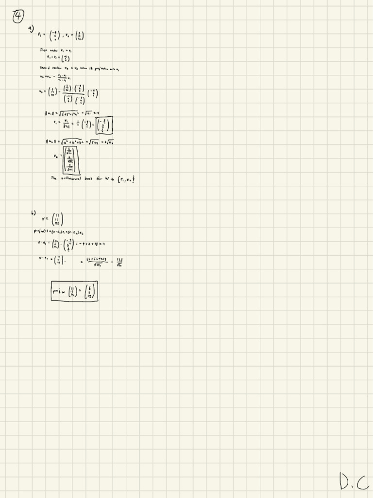 Vector Projection Calculations | PDF