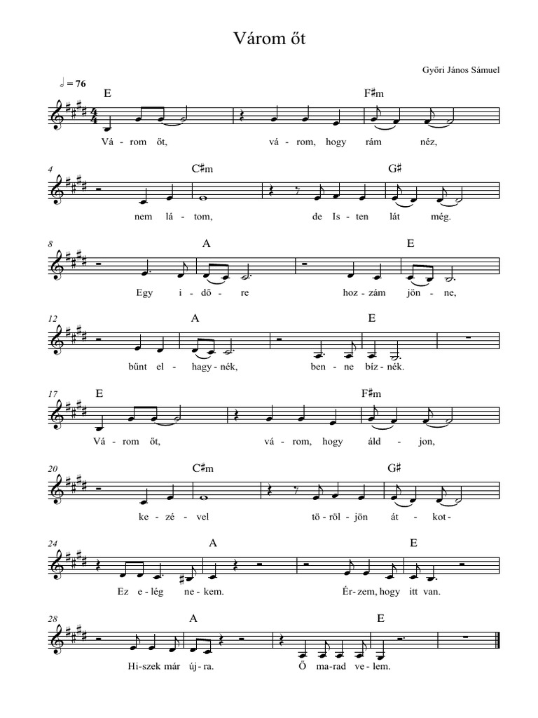 Várom Őt - Ének | PDF