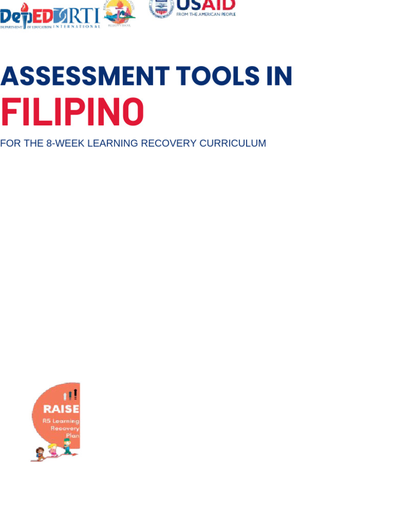 Filipino Binder R5 Assessment Tools Gr2-3 | PDF