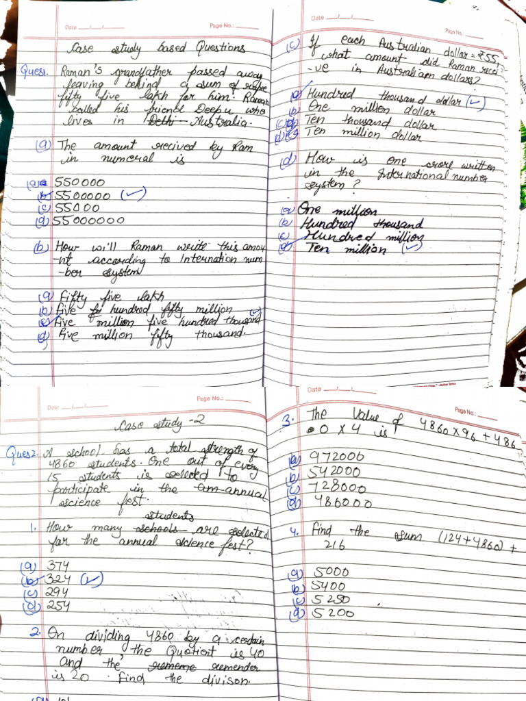 Class-6 Case Study 1 To 6 | PDF
