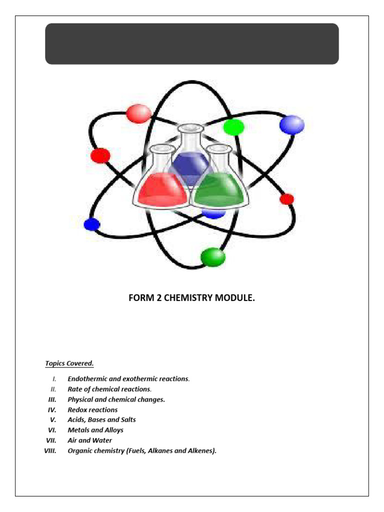 Chemistry Concepts for Form 2 Students | PDF | Redox | Chemical Reactions