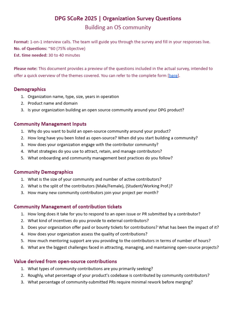 Building An OS Community - DPG SCoRe 2025 | PDF