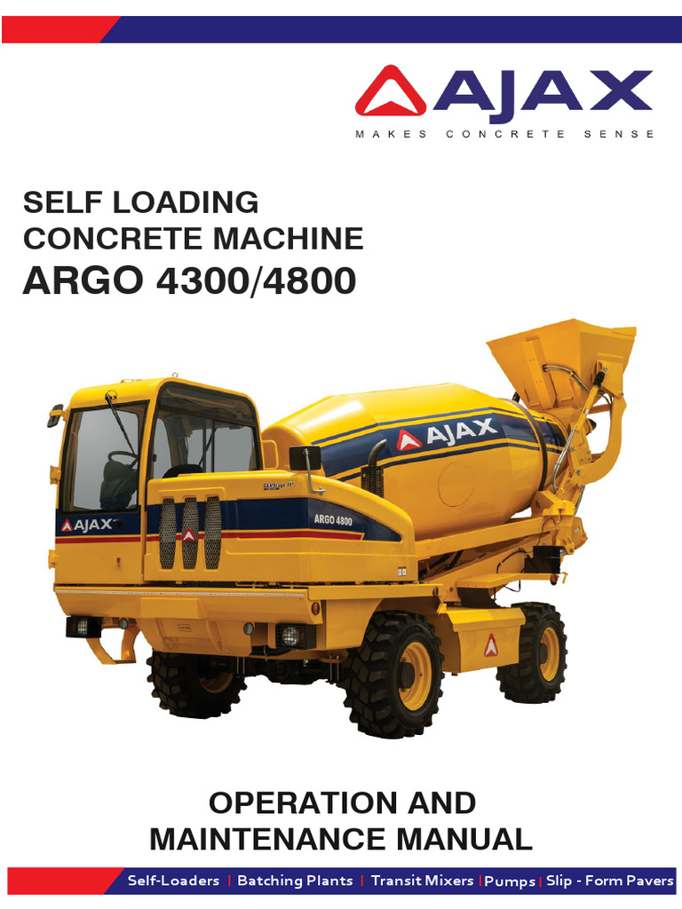ARGO 4300/4800 Concrete Machine Manual | PDF | Axle | Brake
