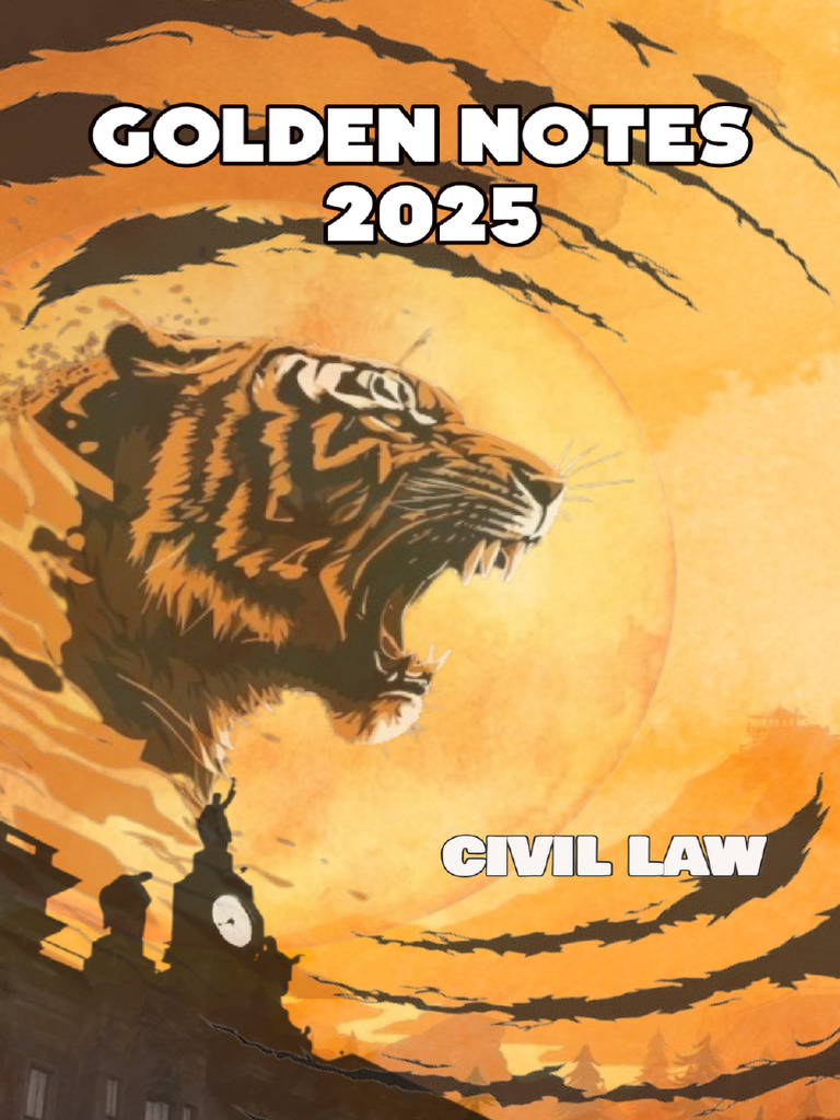 2025 Golden Notes - Civil Law | PDF | Will And Testament | Annulment