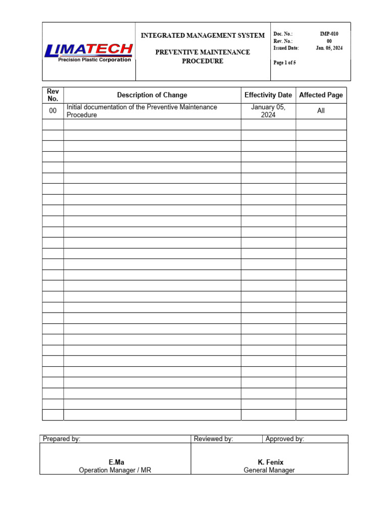 Preventive Maintenance Procedure - C4e919e4 8f18 475e 9634 Ebeb21194d5f ...