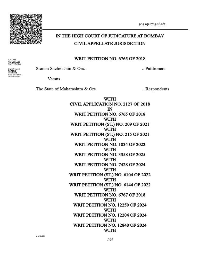 Maharashtra Writ Petitions on Salary Disputes | PDF | Salary | Certiorari
