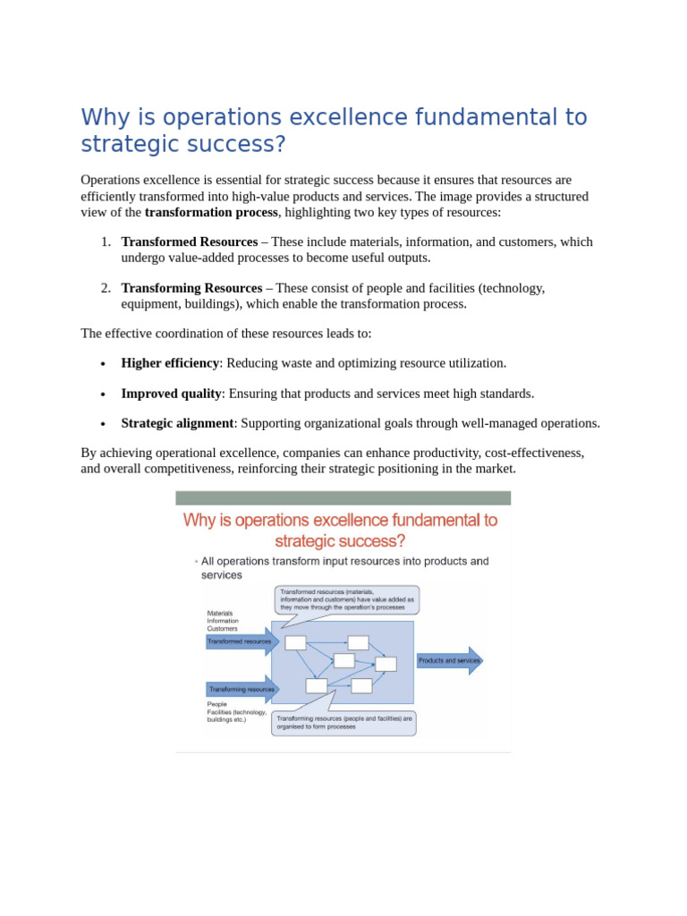 Operations Strategy Matrix Explained | PDF