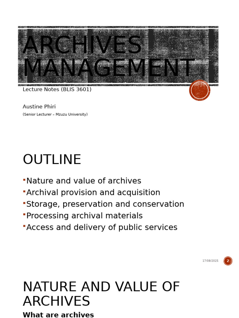 Levels of Archival Arrangement Explained | PDF