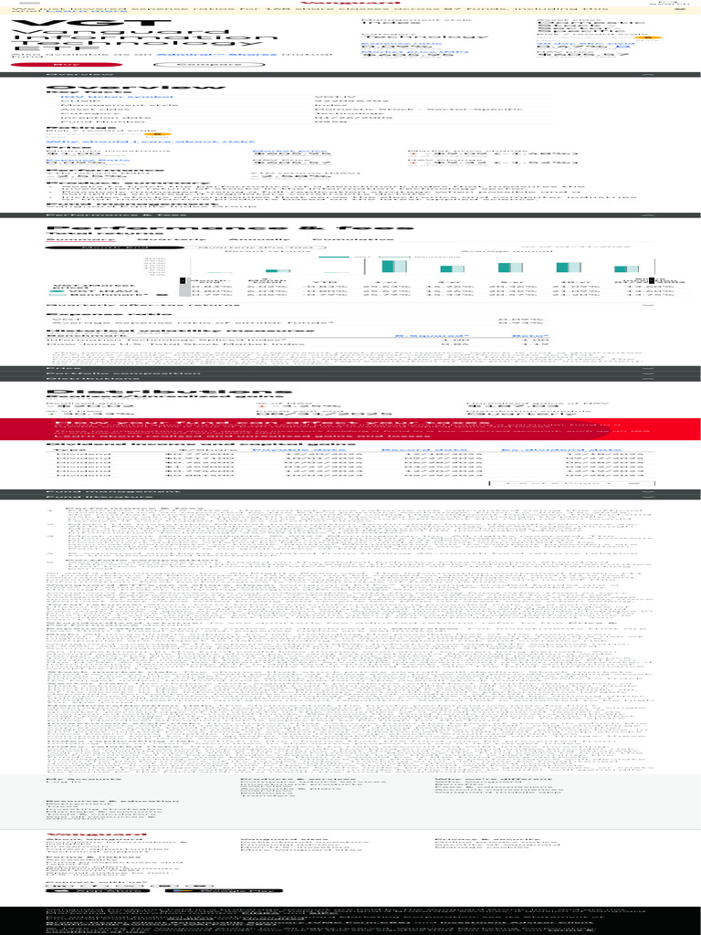 VGT-Vanguard Information Technology ETF Vanguard | PDF | Investment ...