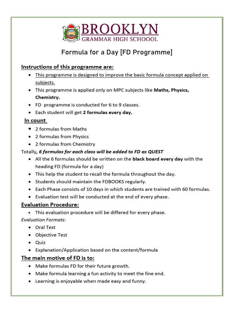 FD Instruction File | PDF