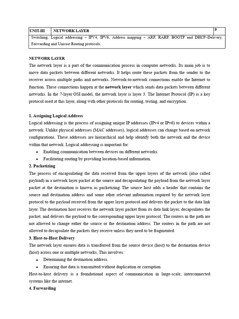 Network Layer Functions and Protocols | PDF | I Pv6 | Computer Network