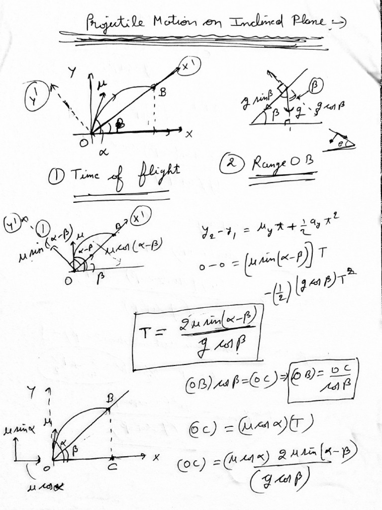 Ki Lec7 Projectile On Inclined Plane 11-Jun-2020 17-37-23 - Partial | PDF
