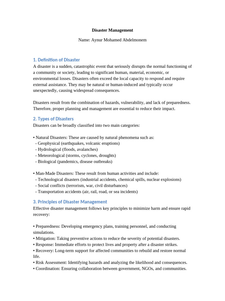 Comprehensive Guide to Disaster Management | PDF | Emergency Management ...